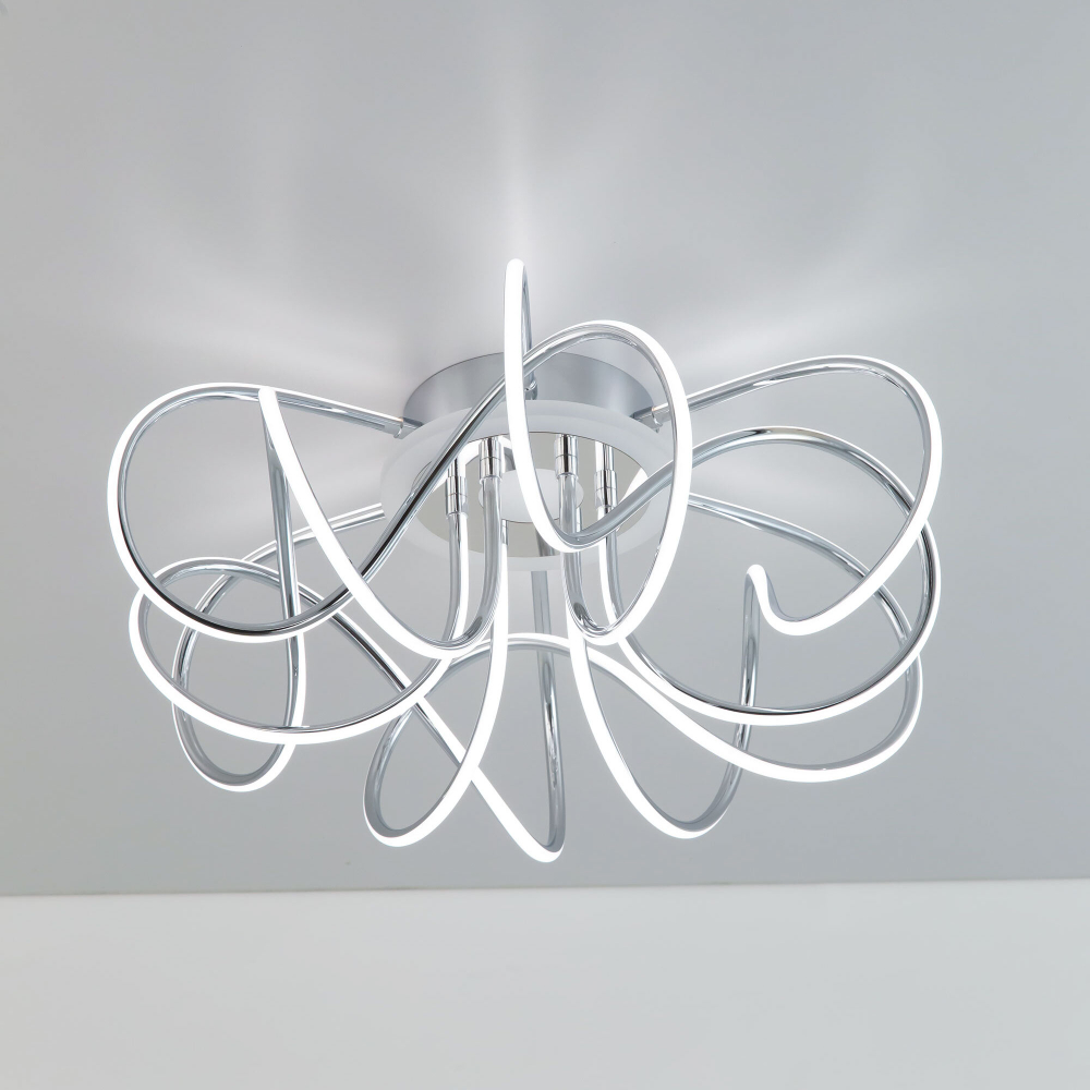 Citilux Джемини Смарт CL229A161E RGB Умная люстра Хром