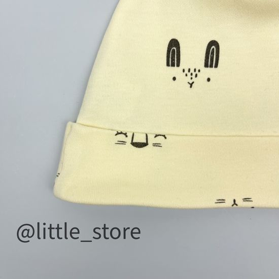 Шапочка однослойная "Бежевое сафари" св желтая