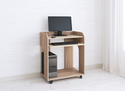 Стол компьютерный Грета-10, ясень шимо