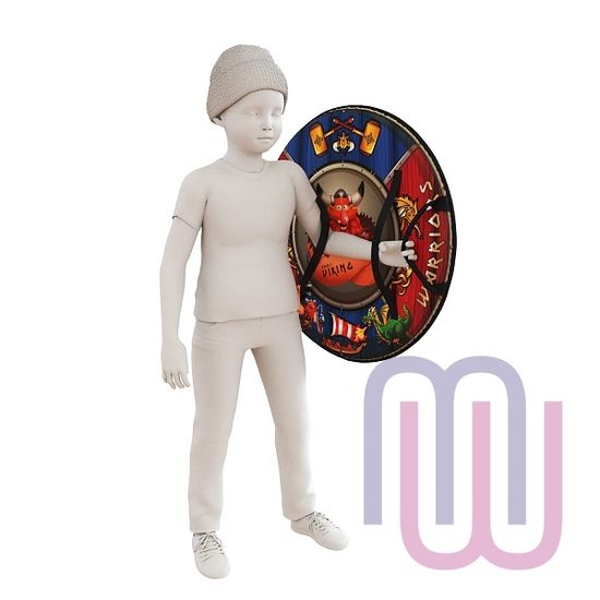 Ледянка-щит с ремнями, мягкая Small Rider Slider 55 см, викинг