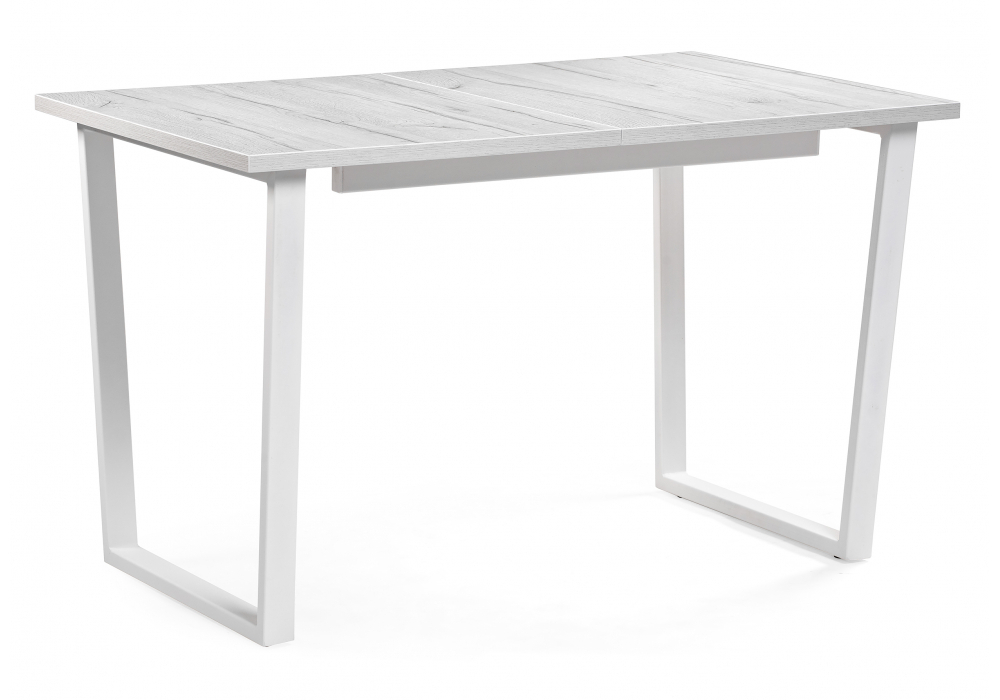 Стол деревянный Woodville раскладной Лота Лофт 120 25 мм юта, белый матовый, ножки белые