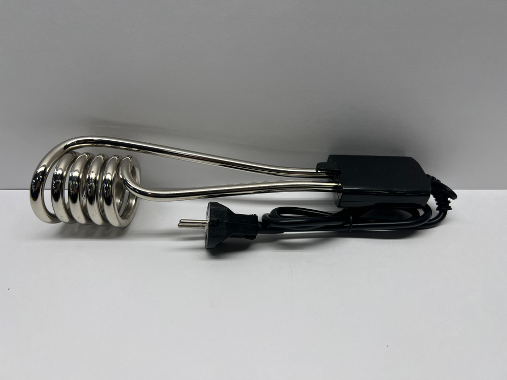 1.5 кВт / Кипятильник, Электрокипятильник, 1500 Вт, спираль пружина, индикатор, 28х6 см, 220В, черный (за 1 шт.)