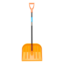 Лопата для уборки снега поликарбонат, 465х410х1390 мм, стальной черенок, усиленная Сибртех