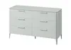 Комод Type oak 6 ящиков ширина 170 см (светло-серый)