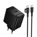 Borofone BAS17A Erudite PD65W(1C1A) зарядное устройство комленкт (Type-C) (black) (Краснодар склад)
