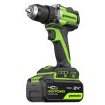 Дрель-шуруповерт акк. Greenworks DD560, 24V, б/щет, 30/60 Нм,13мм, Anti-kickback,1х4Ач,ЗУ,кор (3708407CUB)