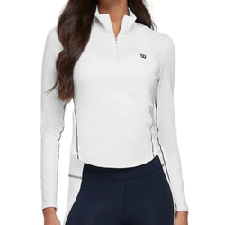 Женская теннисная футболка   Wilson Brentwood Half-Zip Longsleeve