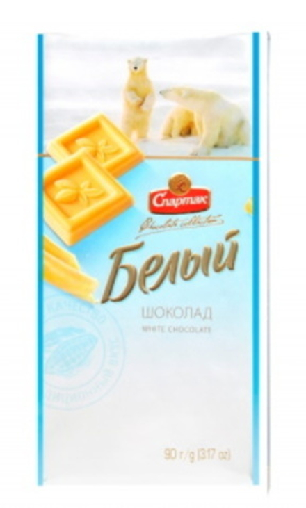 Шоколад "Спартак" 90г. Белый