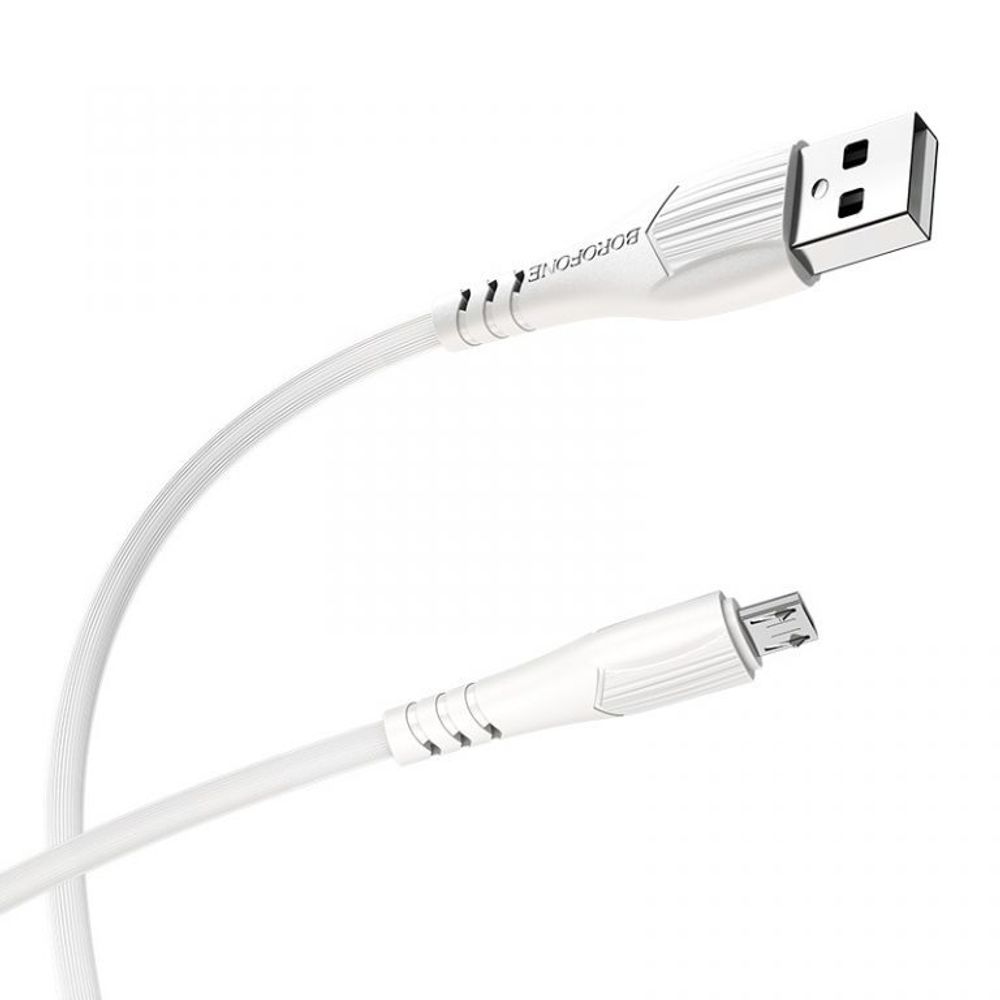 Кабель Borofone BX37 USB-microUSB 2.4A 1м PVC White