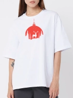 Футболка больших размеров с принтом северный олень