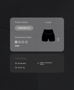 OYSHO Шорты Comfortlux с высокой посадкой 5 см, черный