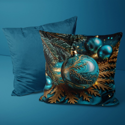 Подушка декоративная Новогодняя Бирюза 0911.01.115