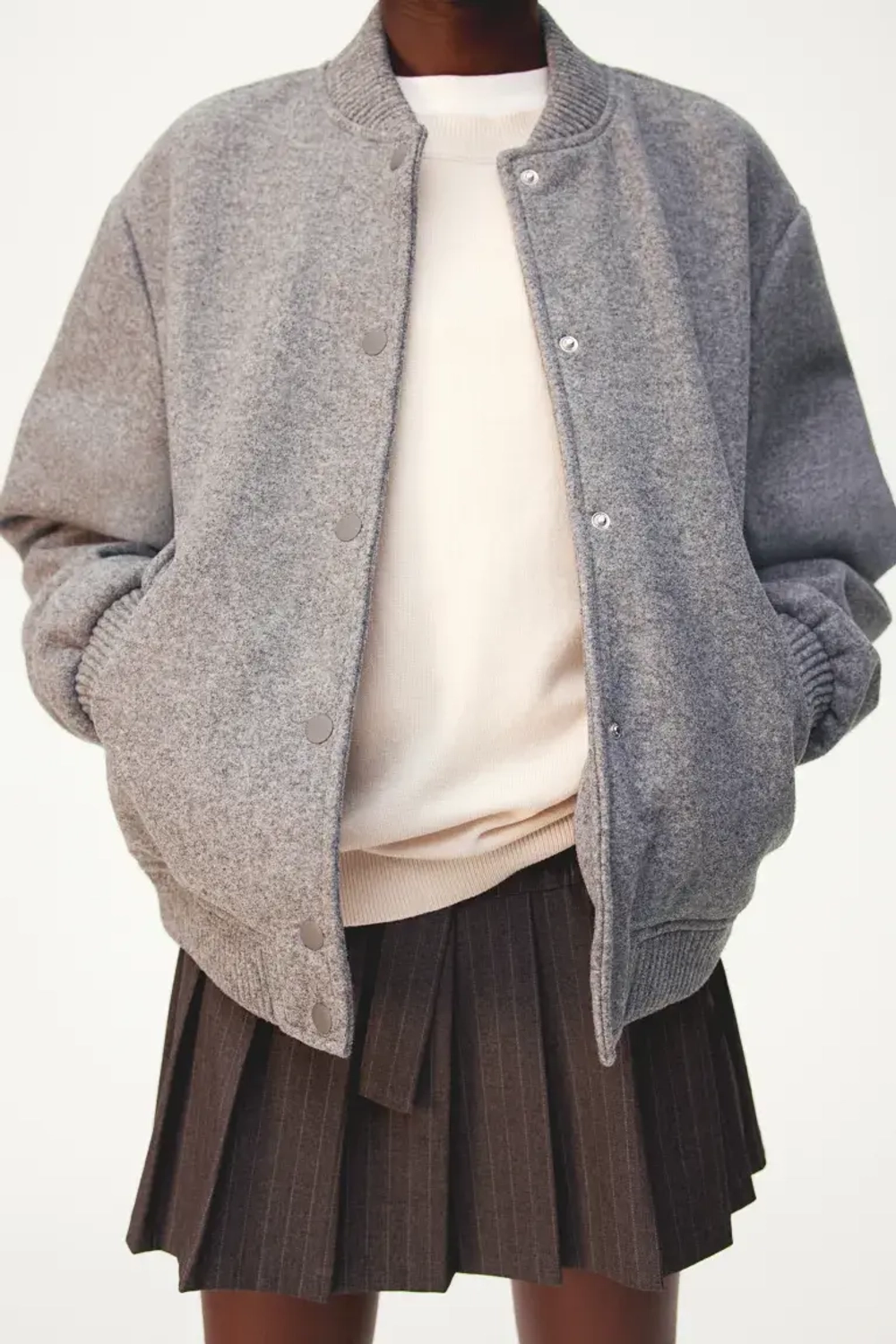 H&M Бомбер, темно-серый