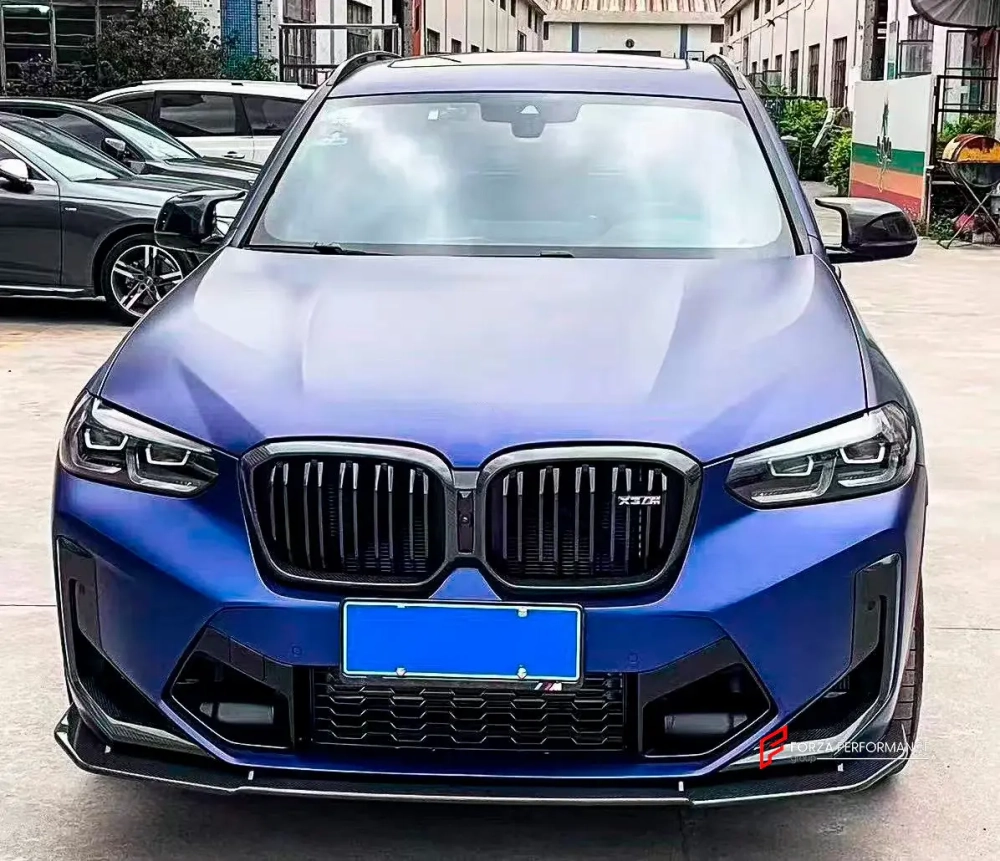 Карбоновая губа переднего бампера для BMW X3M/X4M F97/F98 Рестайлинг 2021+ БМВ