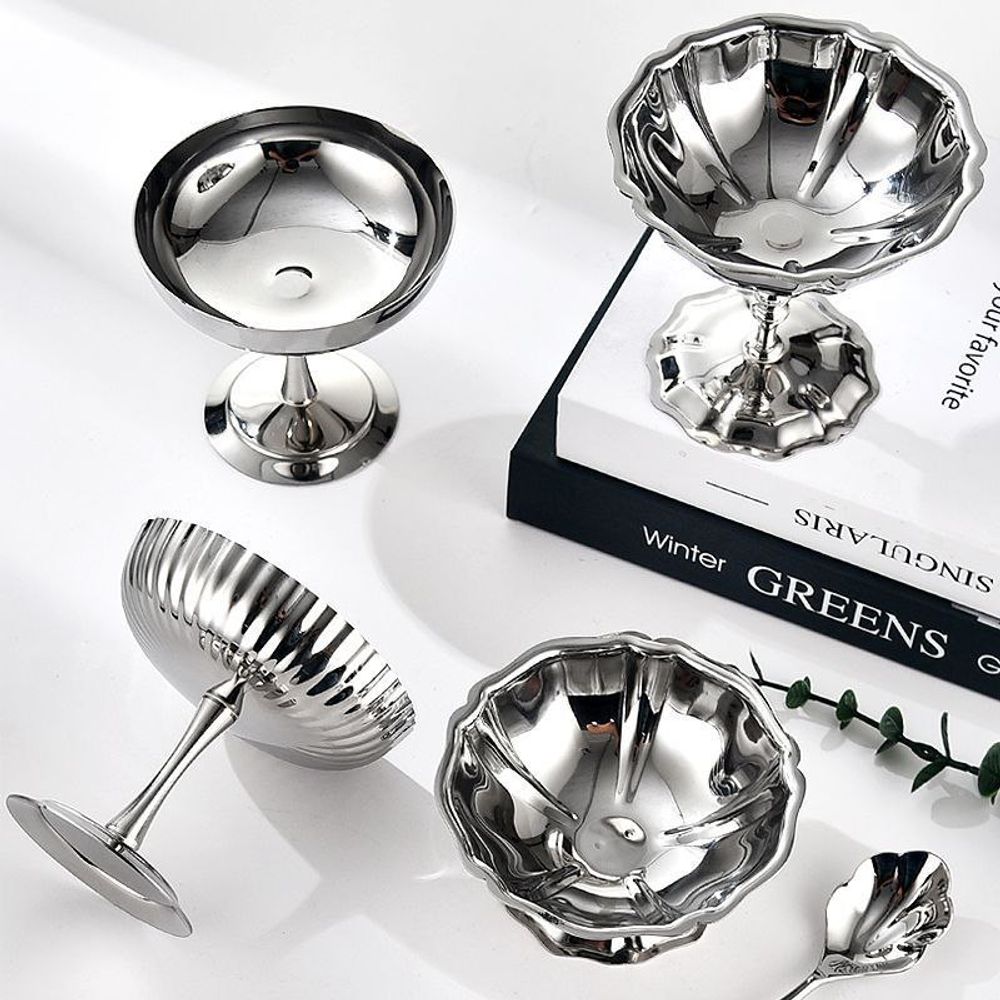 Металлическая креманка из нержавеющей стали