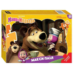 Макси-пазл 15эл. контурный "Маша и Медведь" (Степ пазл)