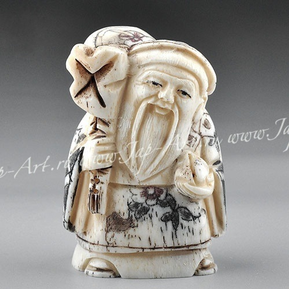 Нэцкэ Дзаошень с мешком