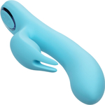 Голубой вибратор-кролик Bunny G - 22,7 см. (Цвет: голубой)