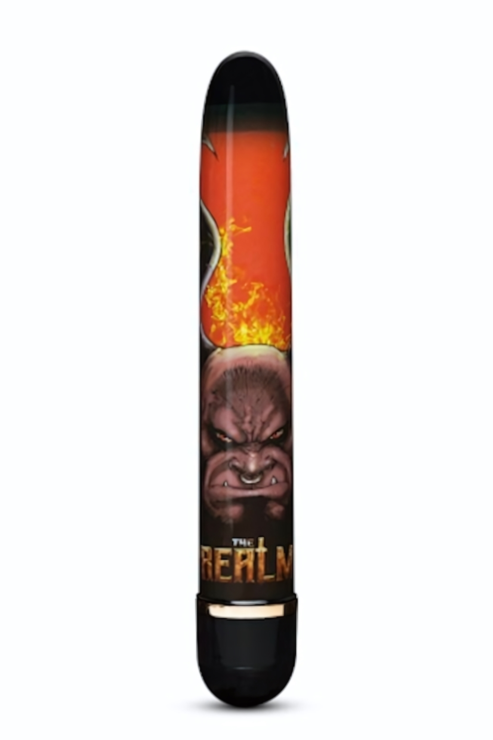 Классический вибратор Minotaur - 17,7 см. (Цвет: черный)