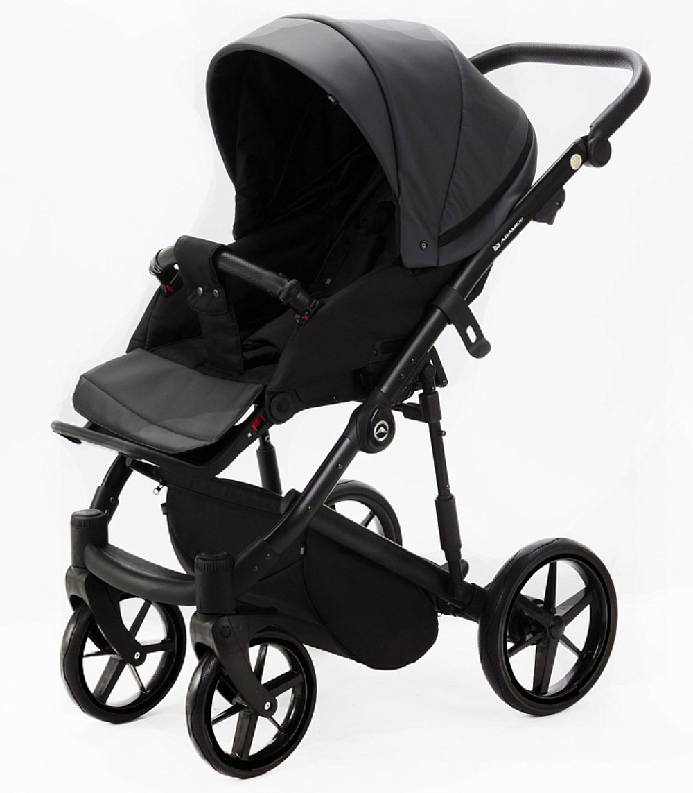 Детская коляска Adamex Mobi Deluxe 3 в 1 M-SA5 (ТЕМНО-СЕРАЯ КОЖА)