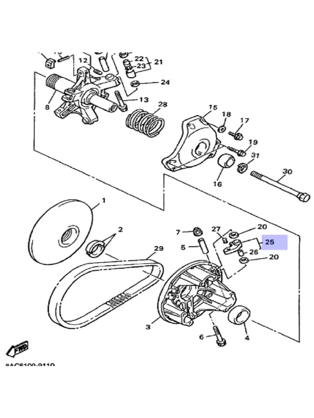 Грузик вариатора Yamaha 8AT1760510