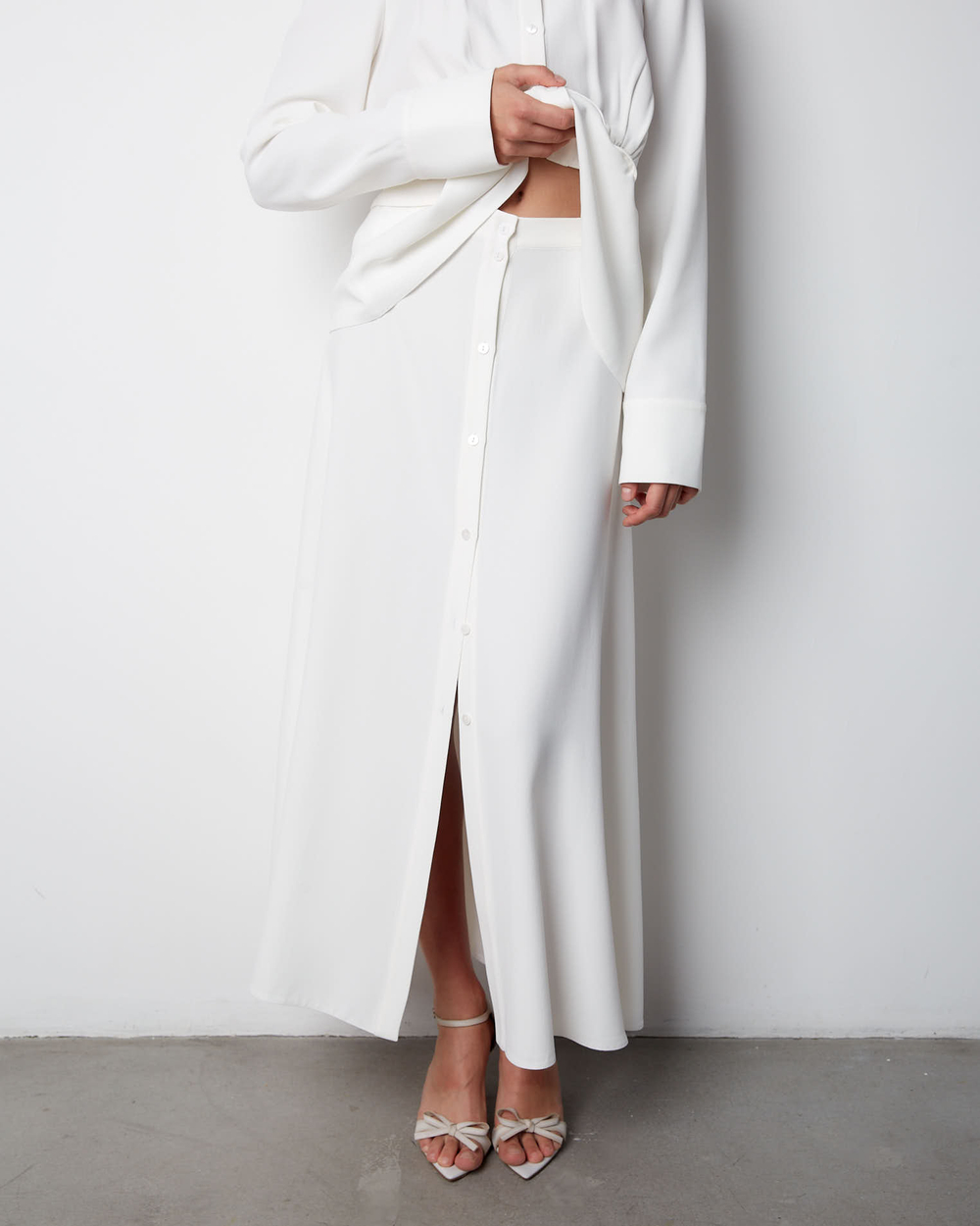 Юбка из смесовой вискозы Александр Маккуин белый