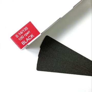 Сменные файлы Unipilka для маникюра на основу  "Прямая S" , черные 100грит 50шт/уп.