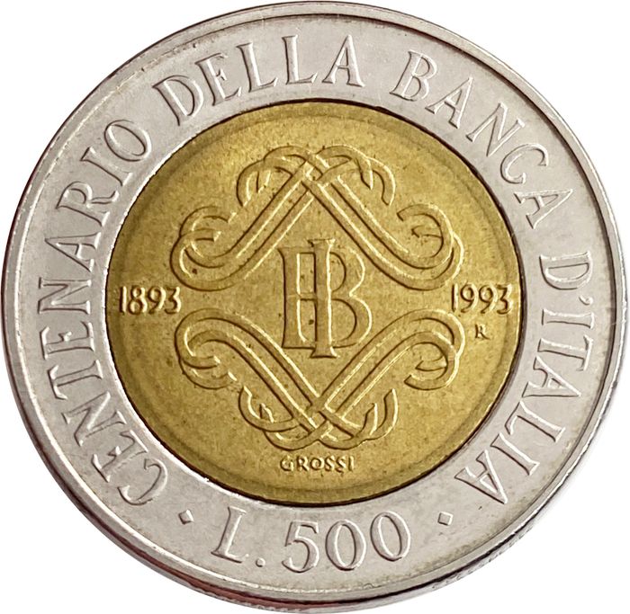 500 лир 1993 Италия «Банк Италии»