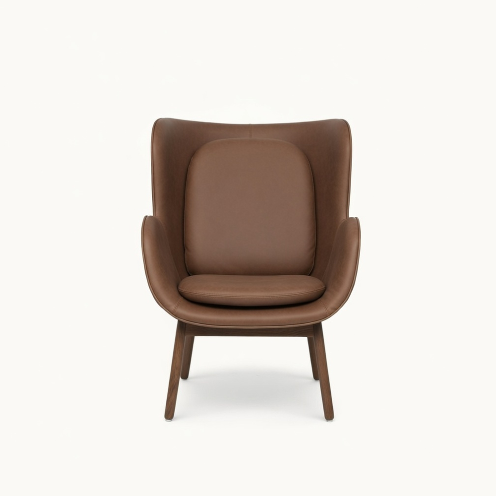 Дизайнерское кресло CUDDLE leather tan