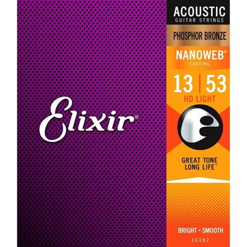 Струны для акустических гитар Elixir 16182 Nanoweb