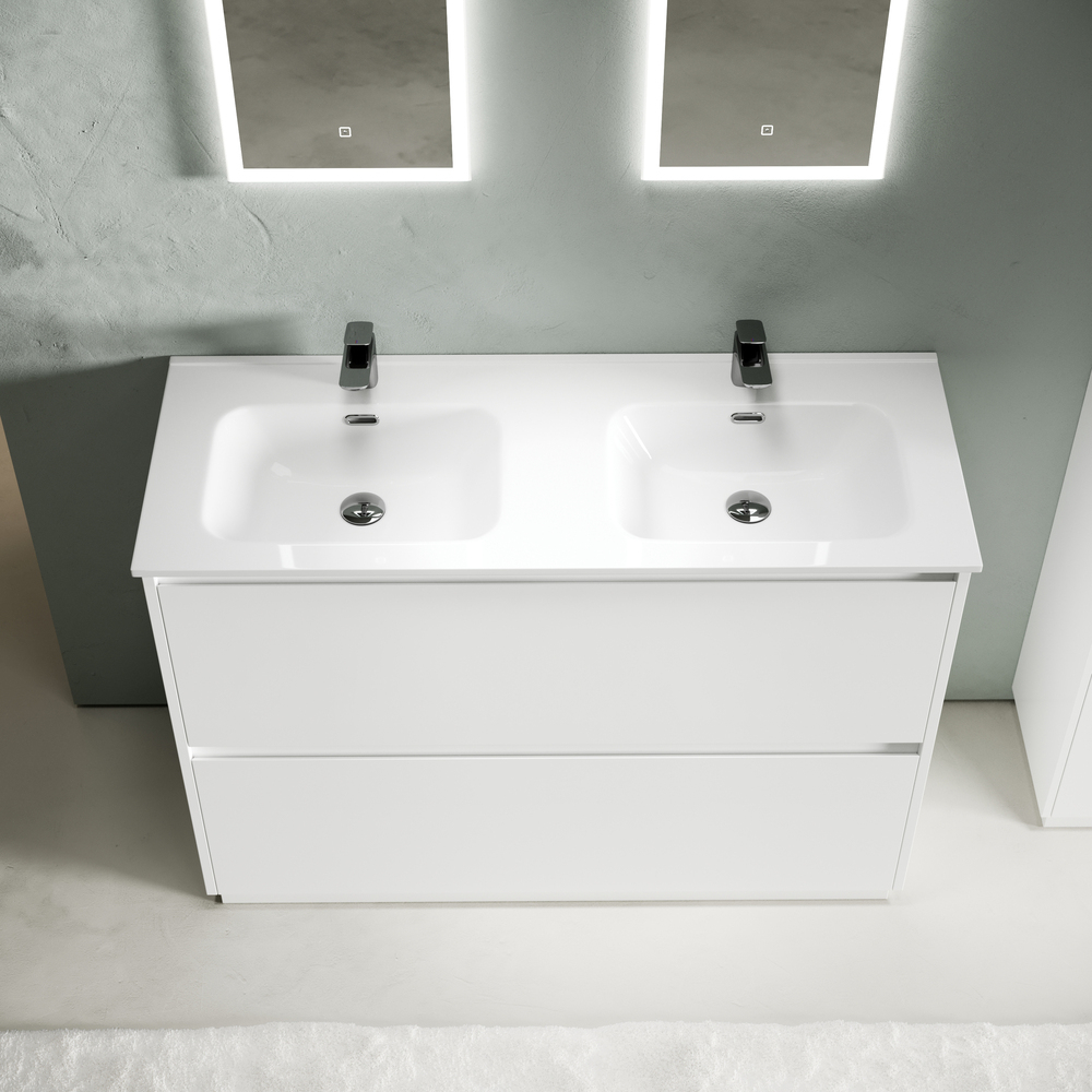 Тумба напольная под раковину Sancos Libra Floor, белый глянец 1190х450х840 мм