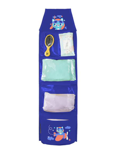 Кармашки в садик 83х24 Котик пилот (синий)