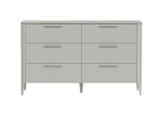 Комод Type 6 ящиков ширина 140 см (серо-бежевый)