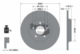 BENDIX Braking - BDS1062-BEN - Brake Disc