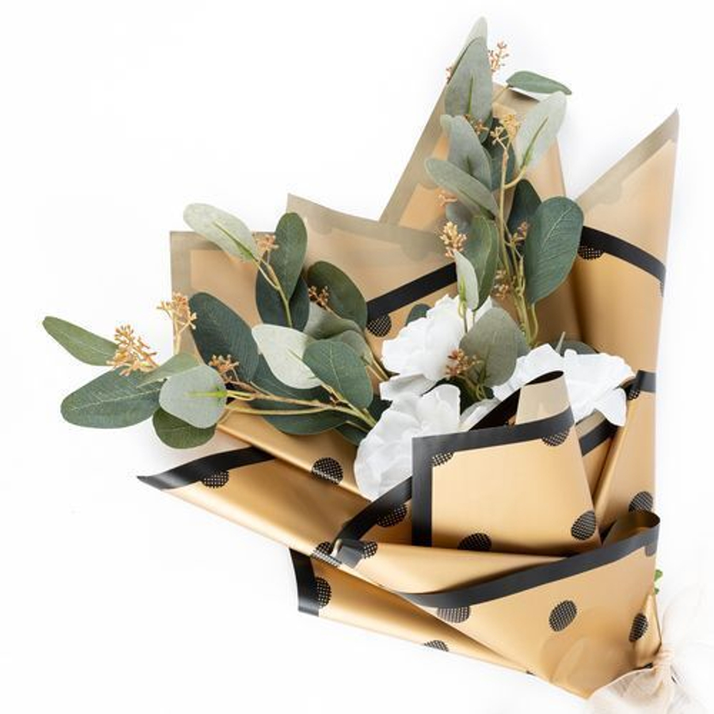 ЛИСТ матовый "Квадрат с горохом" 58*58/20шт