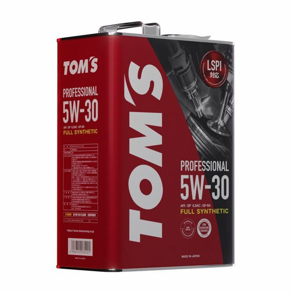 5W30 Масло моторное GF-6A 4л. TOM'S 00410TP53004