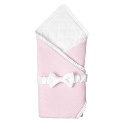 Конверт на выписку с рюшей розовый, 75х75 см