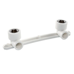 Угольник полипропиленовый двойной 20х1/2" ВР с креплением TEBO