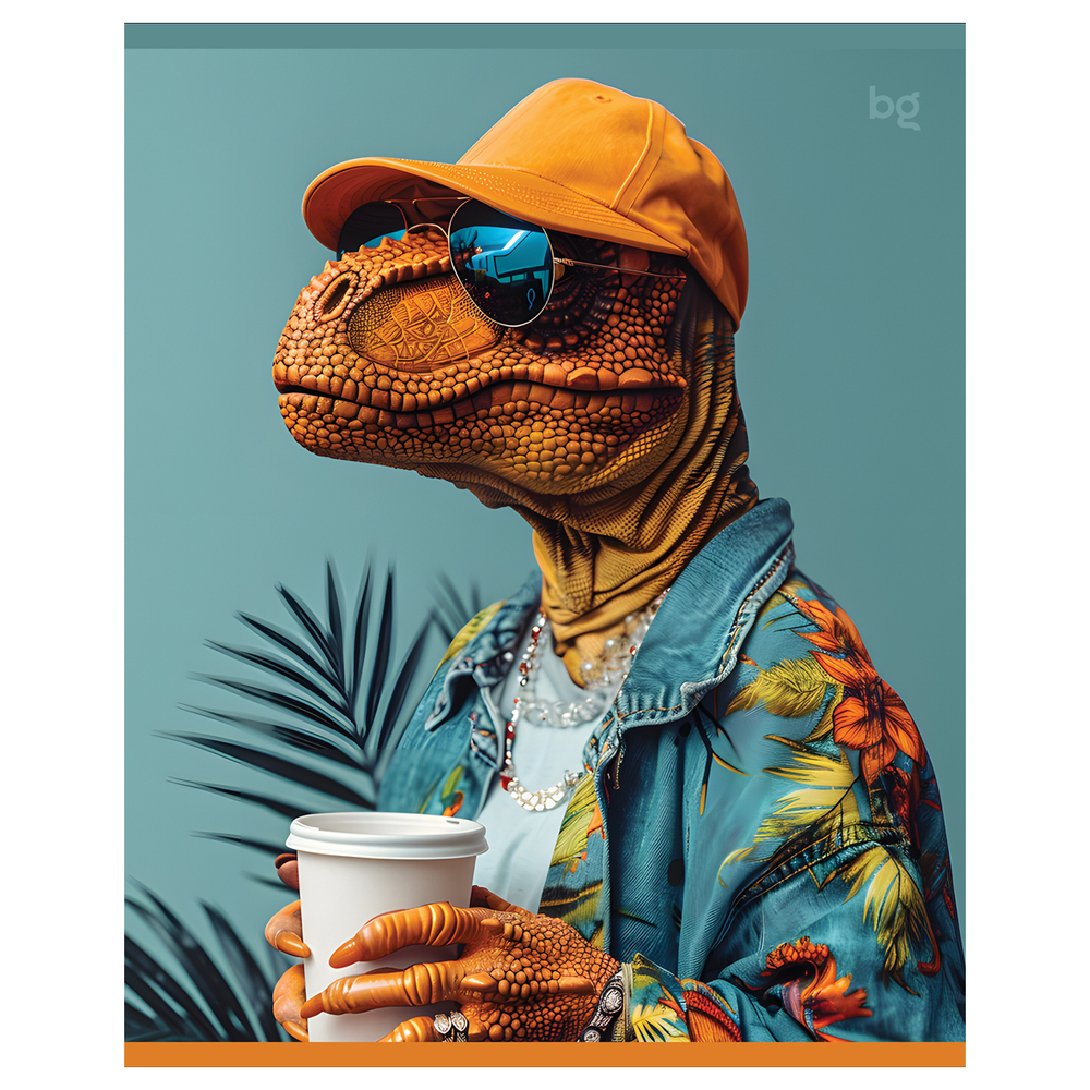 Тетрадь 48л., А5, линия BG "Дино"