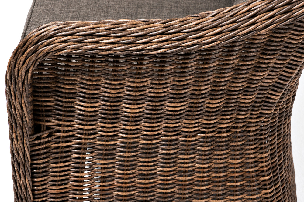 "Равенна" диван двухместный плетенный из ротанга, цвет коричневый