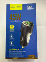 АЗУ Hoco NZ6 pd45w 3-port(2C1A)car charger black