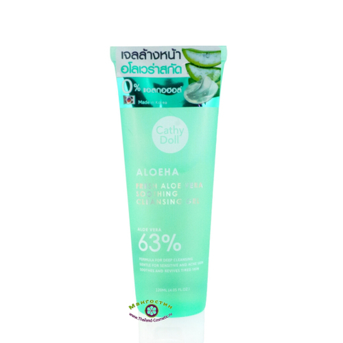 Увлажняющий гель для умывания лица с алое вера Aloeha Fresh Aloe Soothing Cleansing Gel Cathy Doll