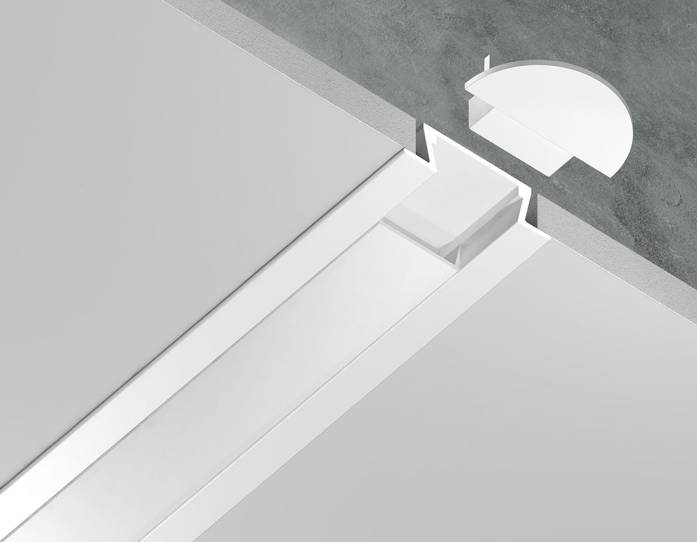 Ambrella Алюминиевый профиль встраиваемый 21.5*6.8 для светодиодной ленты до 11мм Alum Profile GP1001WH