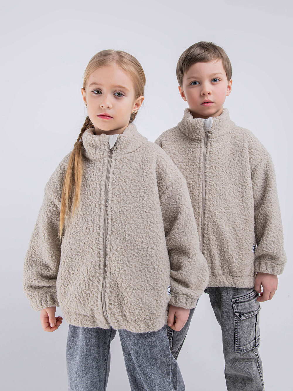 Куртка флисовая тедди "Бежевый"
