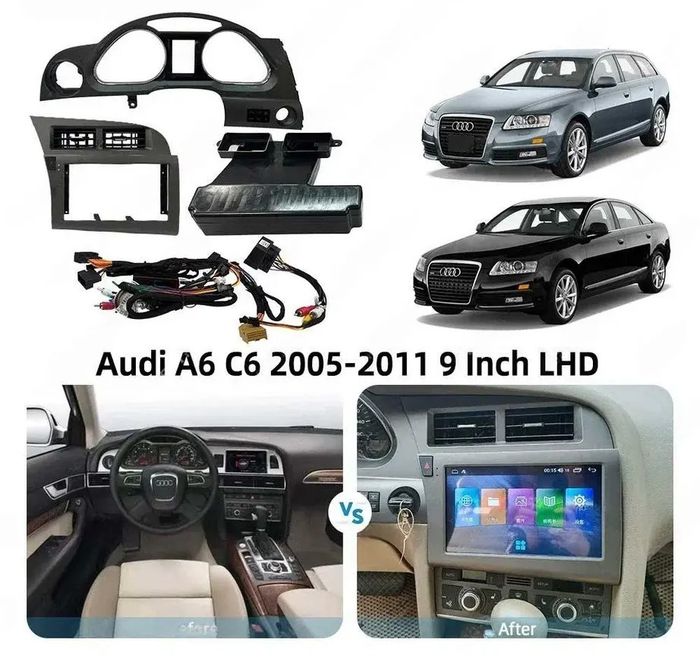 Магнитола для Audi A6 2004-2008 2G - Kuberg SF-9612 Android 10, 4G SIM-слот