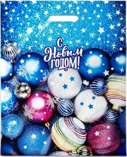 Новогодние пакеты "Синева" 38х47+6см 60мкм (50/500шт)