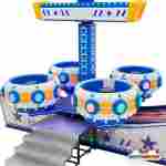 Детская летающая машина «Неон», 12 мест, 9×3×3,5 м