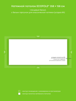 Глянцевый натяжной потолок 5.7 м2