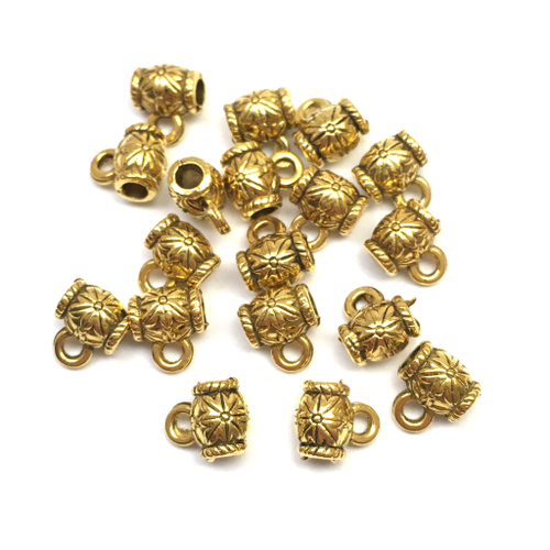 Бейл для украшений 6х7х4 мм, под золото