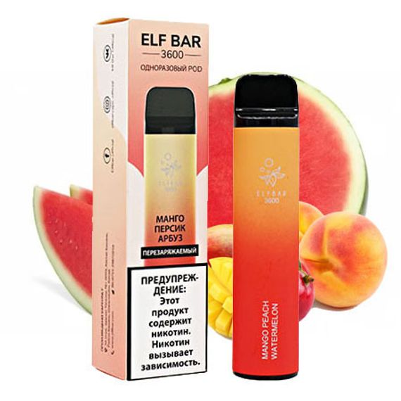 Elf Bar - Mango Peach Watermelon (3600, 1.6% nic)